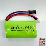 باطری 7.4V 500mAh مخصوص ماشین کنترلی و کوادکوپتر – سبک و با دوام بالا